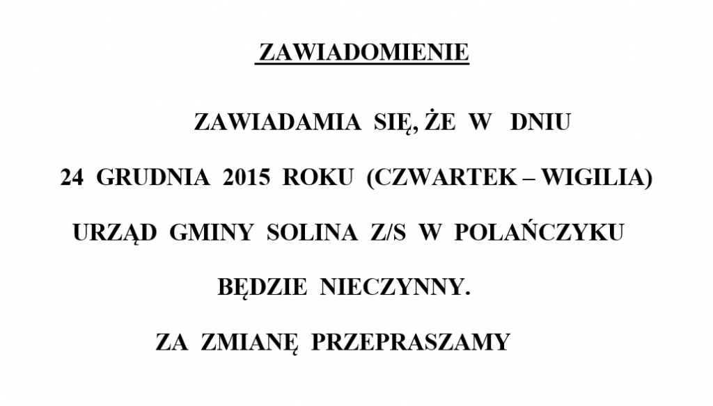 zawiadomienie